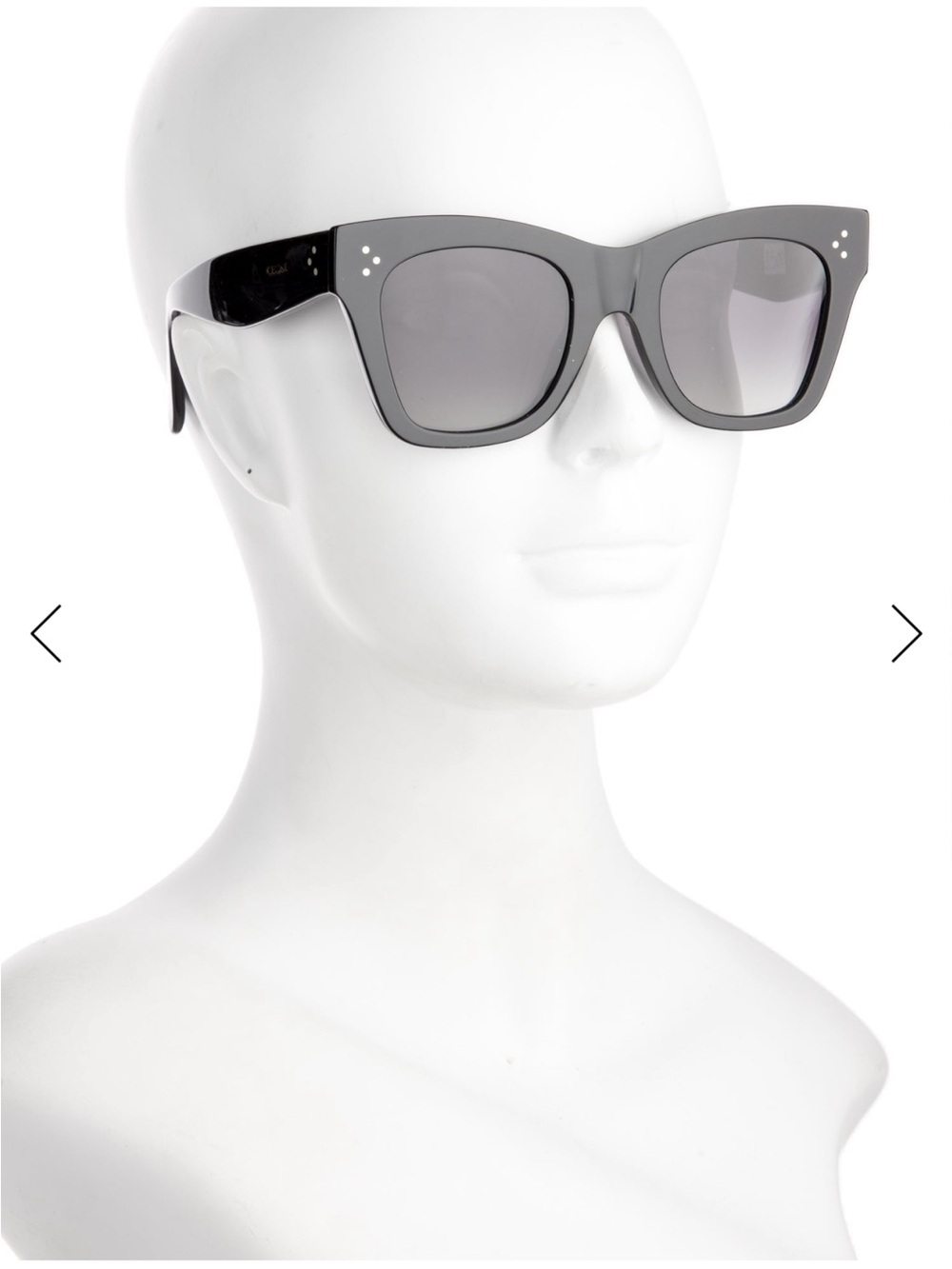 Celine Black Cat-Eye Sunglasses with Gradient Gray Lenses - Picture 2 of 3